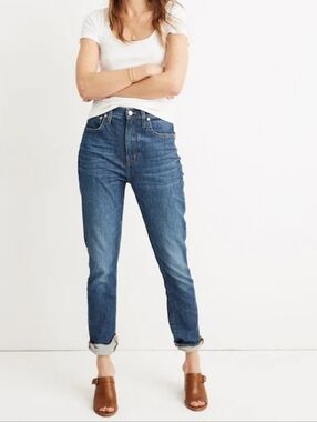 Madewell The High-Rise Slim Boyjean: Eco Edition in Rossie Wash Size 32
